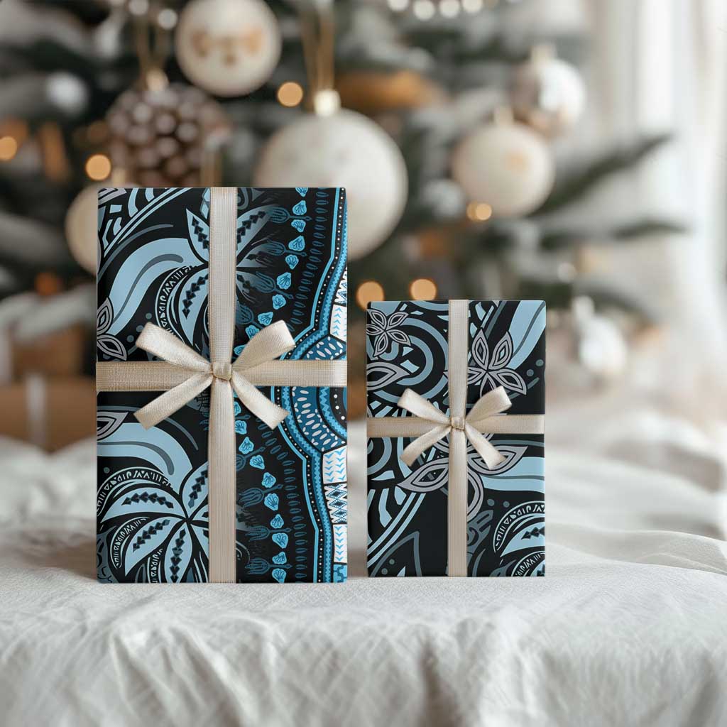 Polynesia Mixed African Dashiki Wrapping Paper Afro-pacific Culture - Blue - African Pride