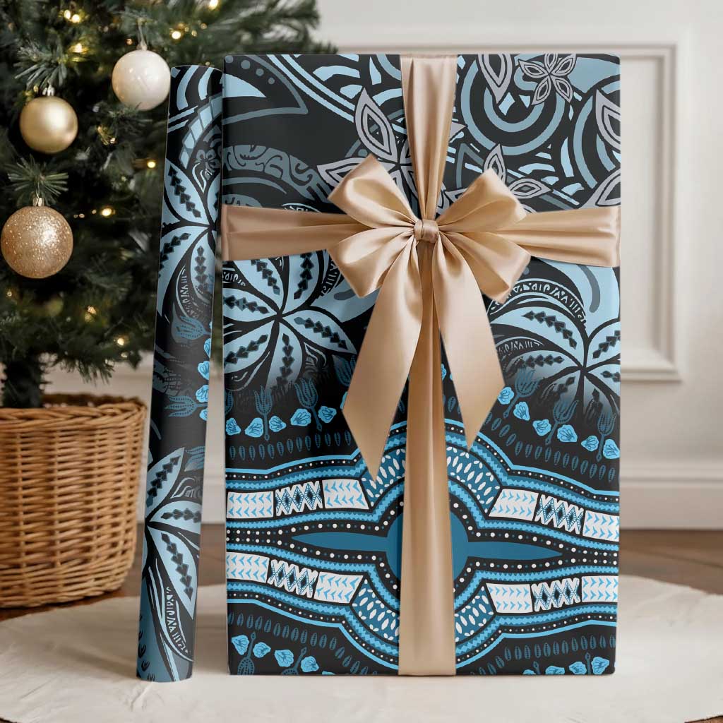 Polynesia Mixed African Dashiki Wrapping Paper Afro-pacific Culture - Blue - African Pride
