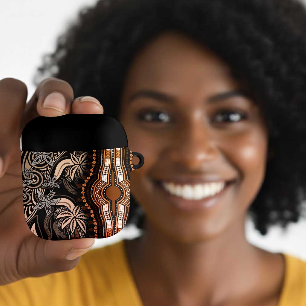Polynesia Mixed African Dashiki AirPods Case Afro-pacific Culture - Gold