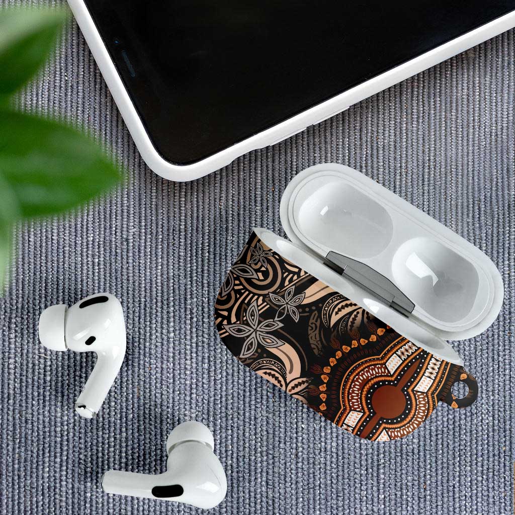 Polynesia Mixed African Dashiki AirPods Case Afro-pacific Culture - Gold
