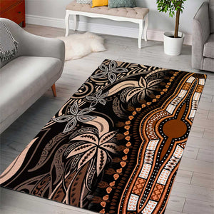 Polynesia Mixed African Dashiki Area Rug Afro-pacific Culture - Gold