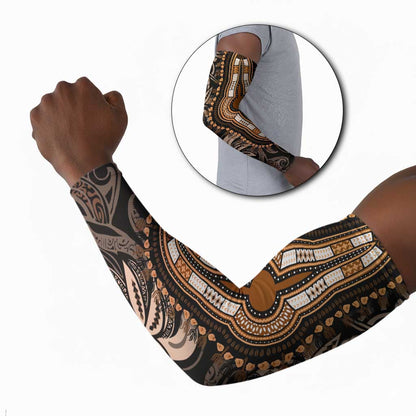 Polynesia Mixed African Dashiki Arm Sleeves Afro-pacific Culture - Gold