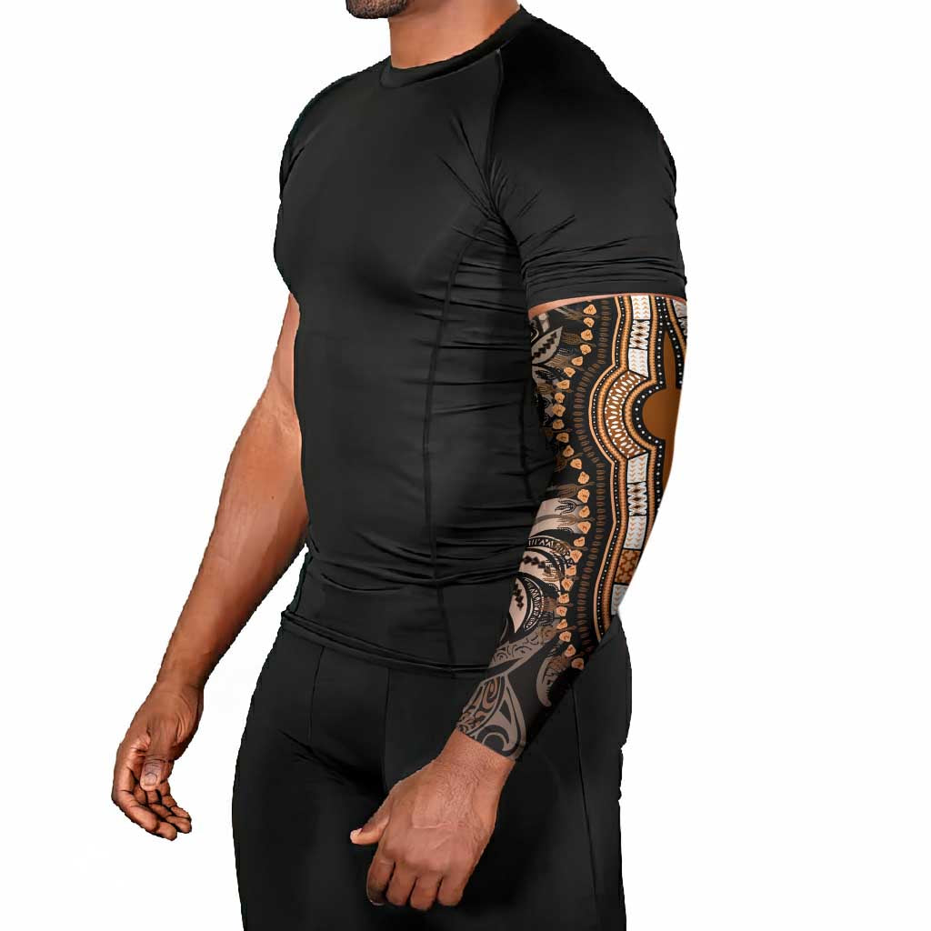 Polynesia Mixed African Dashiki Arm Sleeves Afro-pacific Culture - Gold