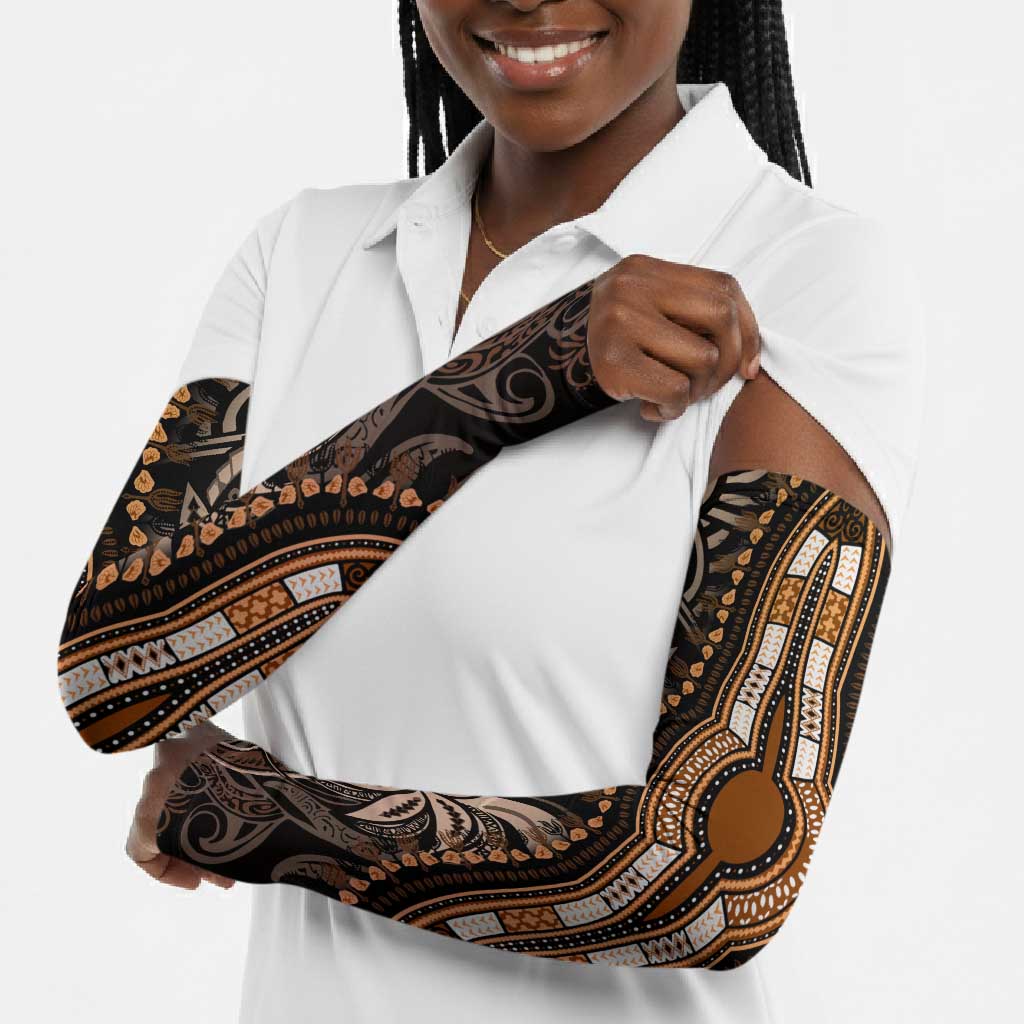 Polynesia Mixed African Dashiki Arm Sleeves Afro-pacific Culture - Gold