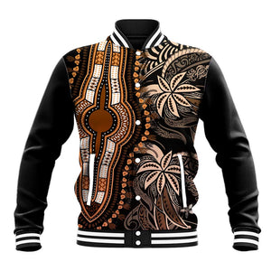 Polynesia Mixed African Dashiki Baseball Jacket Afro-pacific Culture - Gold