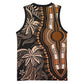 Polynesia Mixed African Dashiki Basketball Jersey Afro-pacific Culture - Gold LT9