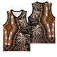 Polynesia Mixed African Dashiki Basketball Jersey Afro-pacific Culture - Gold LT9