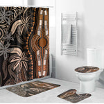 Polynesia Mixed African Dashiki Bathroom Set Afro-pacific Culture - Gold