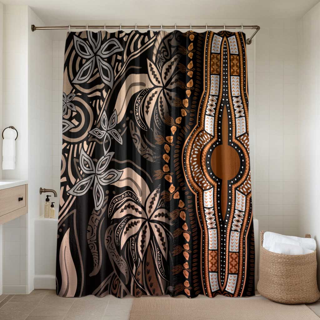 Polynesia Mixed African Dashiki Bathroom Set Afro-pacific Culture - Gold