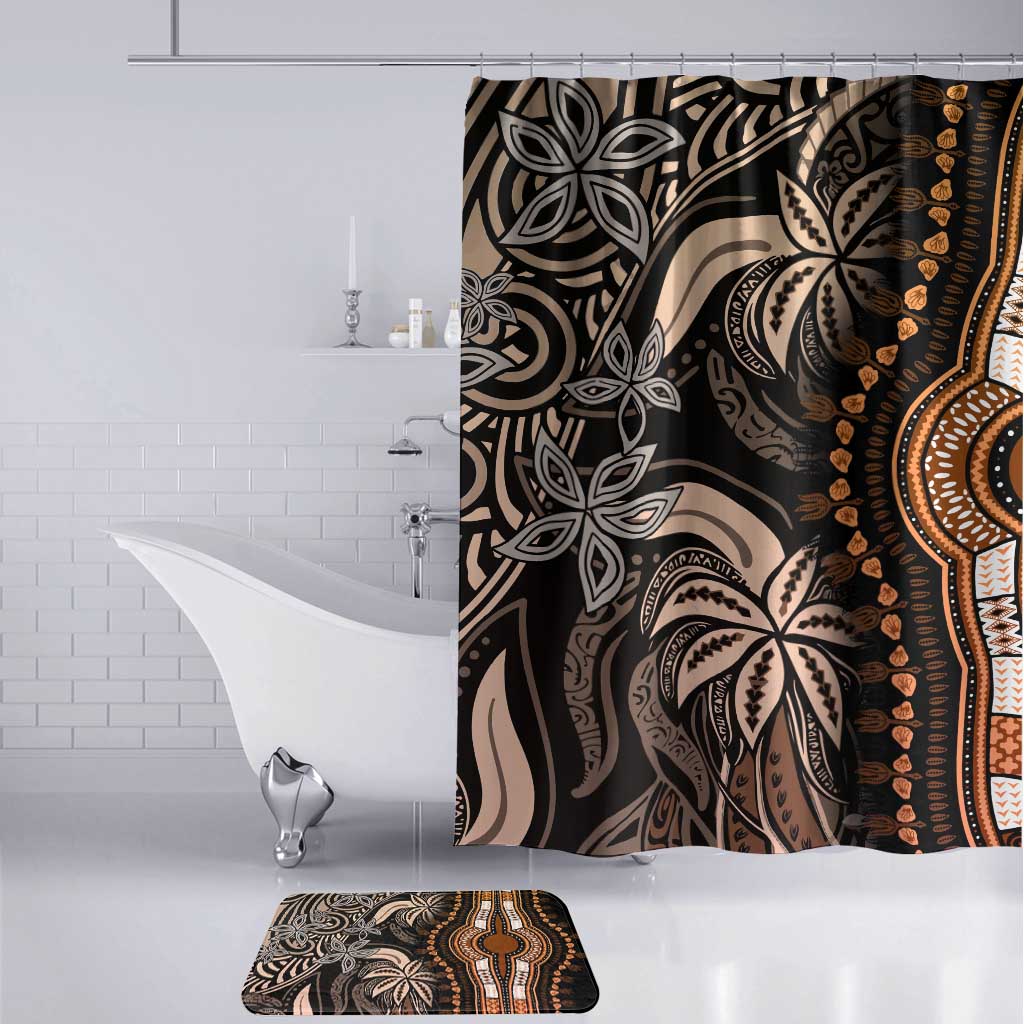 Polynesia Mixed African Dashiki Bathroom Set Afro-pacific Culture - Gold