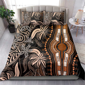 Polynesia Mixed African Dashiki Bedding Set Afro-pacific Culture - Gold