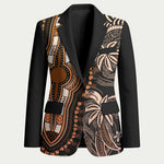 Polynesia Mixed African Dashiki Blazer Afro-pacific Culture - Gold