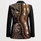 Polynesia Mixed African Dashiki Blazer Afro-pacific Culture - Gold