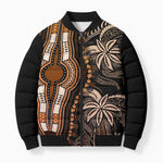 Polynesia Mixed African Dashiki Bomber Puffer Jacket Afro-pacific Culture - Gold