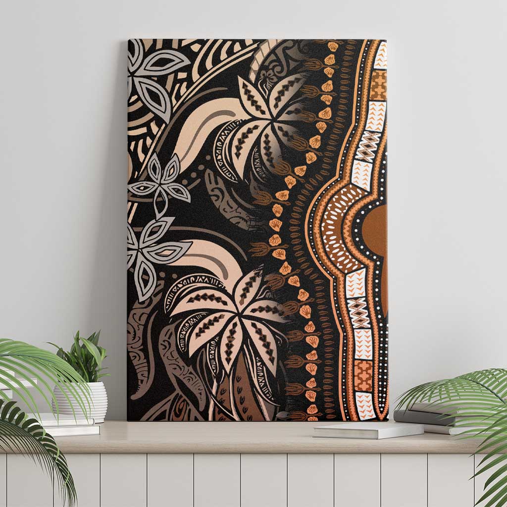 Polynesia Mixed African Dashiki Canvas Wall Art Afro-pacific Culture - Gold