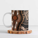 Polynesia Mixed African Dashiki Ceramic Mug Afro-pacific Culture - Gold