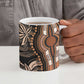 Polynesia Mixed African Dashiki Ceramic Mug Afro-pacific Culture - Gold