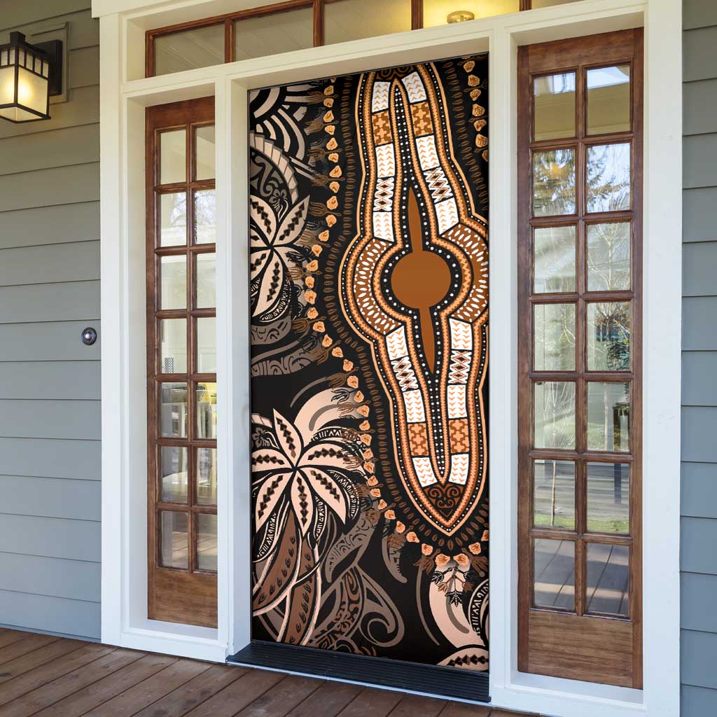 Polynesia Mixed African Dashiki Door Cover Afro-pacific Culture - Gold