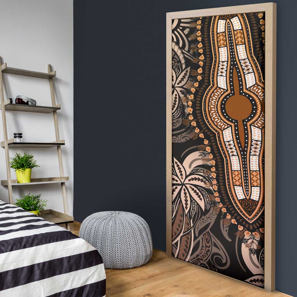 Polynesia Mixed African Dashiki Door Cover Afro-pacific Culture - Gold