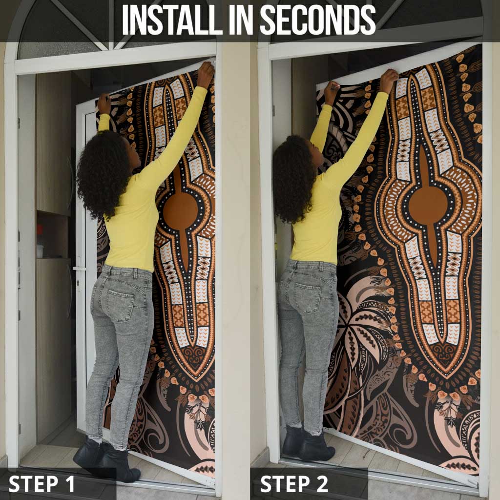 Polynesia Mixed African Dashiki Door Cover Afro-pacific Culture - Gold