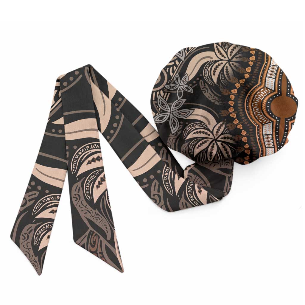 Polynesia Mixed African Dashiki Easy Headwrap Afro-pacific Culture - Gold