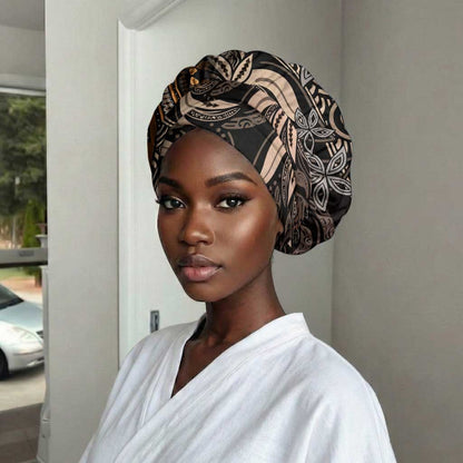 Polynesia Mixed African Dashiki Easy Headwrap Afro-pacific Culture - Gold