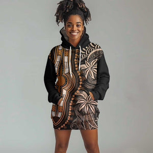 Polynesia Mixed African Dashiki Hoodie Dress Afro-pacific Culture - Gold