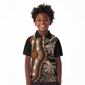 Polynesia Mixed African Dashiki Kid Polo Shirt Afro-pacific Culture - Gold