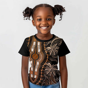 Polynesia Mixed African Dashiki Kid T shirt Afro-pacific Culture - Gold