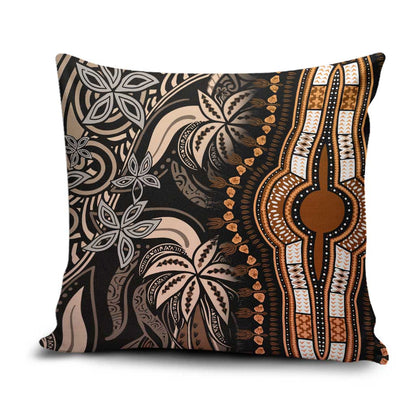 Polynesia Mixed African Dashiki Pillow Cover Afro-pacific Culture - Gold