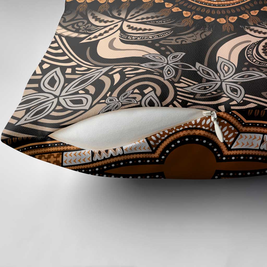 Polynesia Mixed African Dashiki Pillow Cover Afro-pacific Culture - Gold