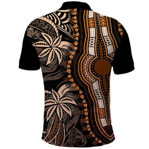 Polynesia Mixed African Dashiki Polo Shirt Afro-pacific Culture - Gold