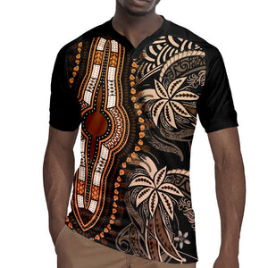 Polynesia Mixed African Dashiki Rugby Jersey Afro-pacific Culture - Gold