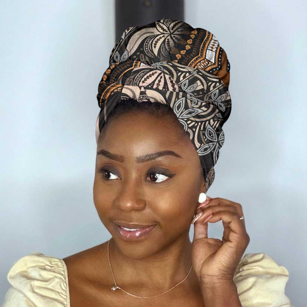 Polynesia Mixed African Dashiki Simple Headwrap Afro-pacific Culture - Gold