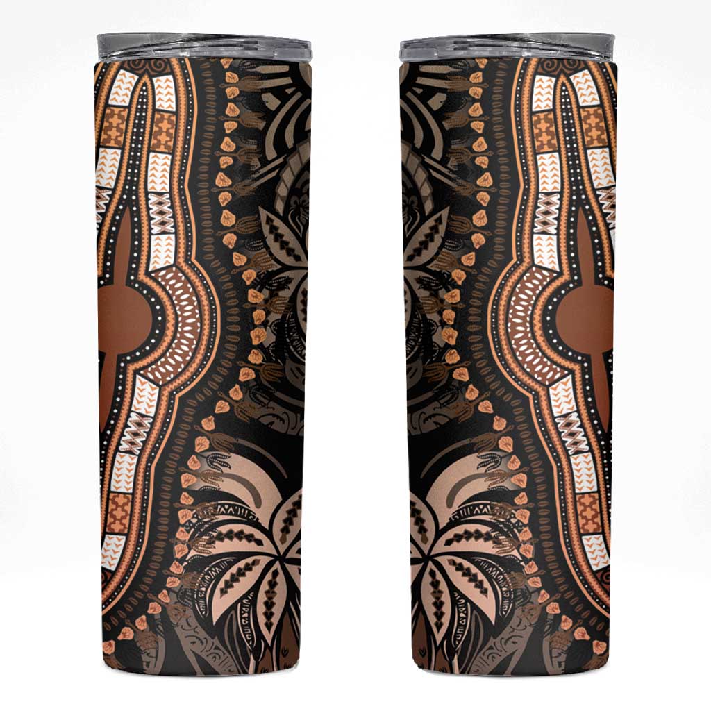 Polynesia Mixed African Dashiki Skinny Tumbler Afro-pacific Culture - Gold