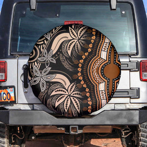 Polynesia Mixed African Dashiki Spare Tire Cover Afro-pacific Culture - Gold