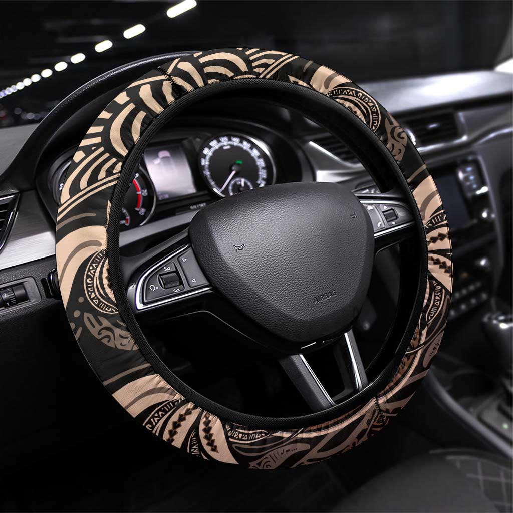 Polynesia Mixed African Dashiki Steering Wheel Cover Afro-pacific Culture - Gold