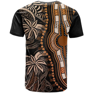 Polynesia Mixed African Dashiki T shirt Afro-pacific Culture - Gold