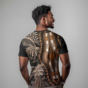 Polynesia Mixed African Dashiki T shirt Afro-pacific Culture - Gold