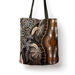Polynesia Mixed African Dashiki Tote Bag Afro-pacific Culture - Gold