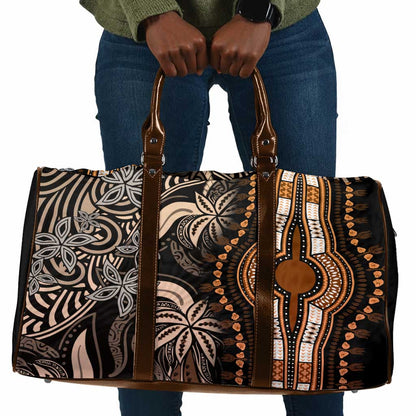 Polynesia Mixed African Dashiki Travel Bag Afro-pacific Culture - Gold