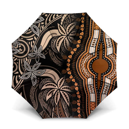 Polynesia Mixed African Dashiki Umbrella Afro-pacific Culture - Gold