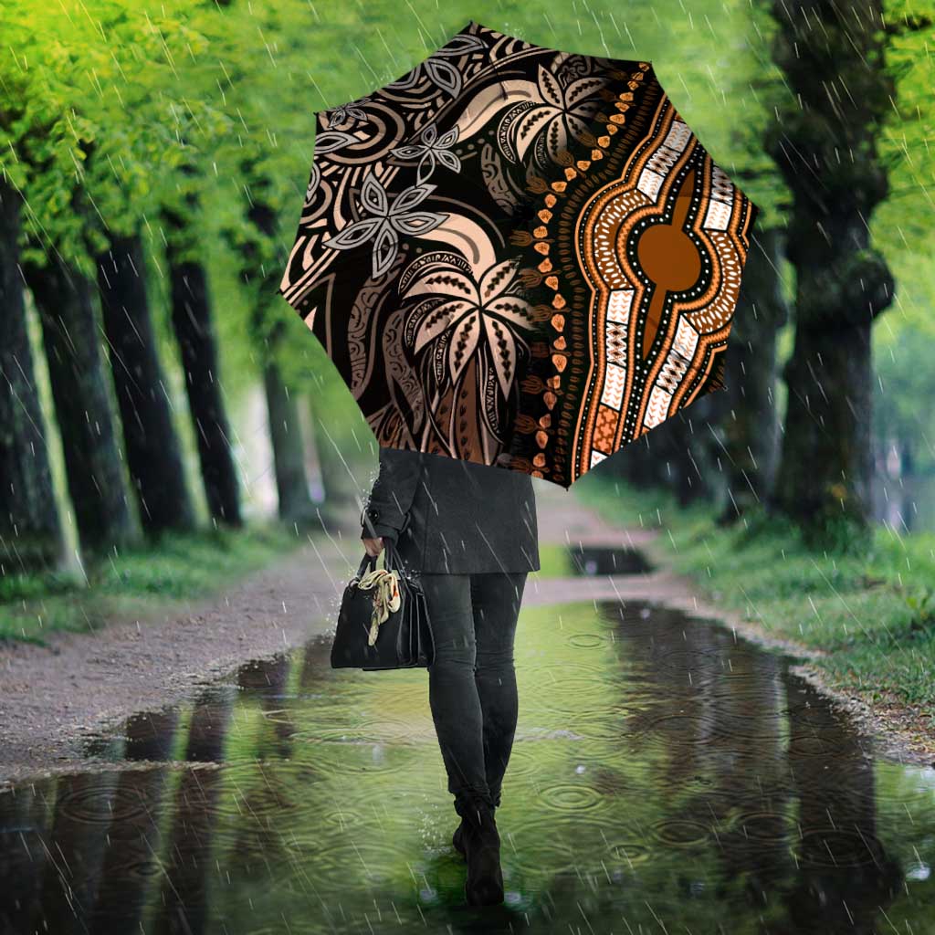 Polynesia Mixed African Dashiki Umbrella Afro-pacific Culture - Gold