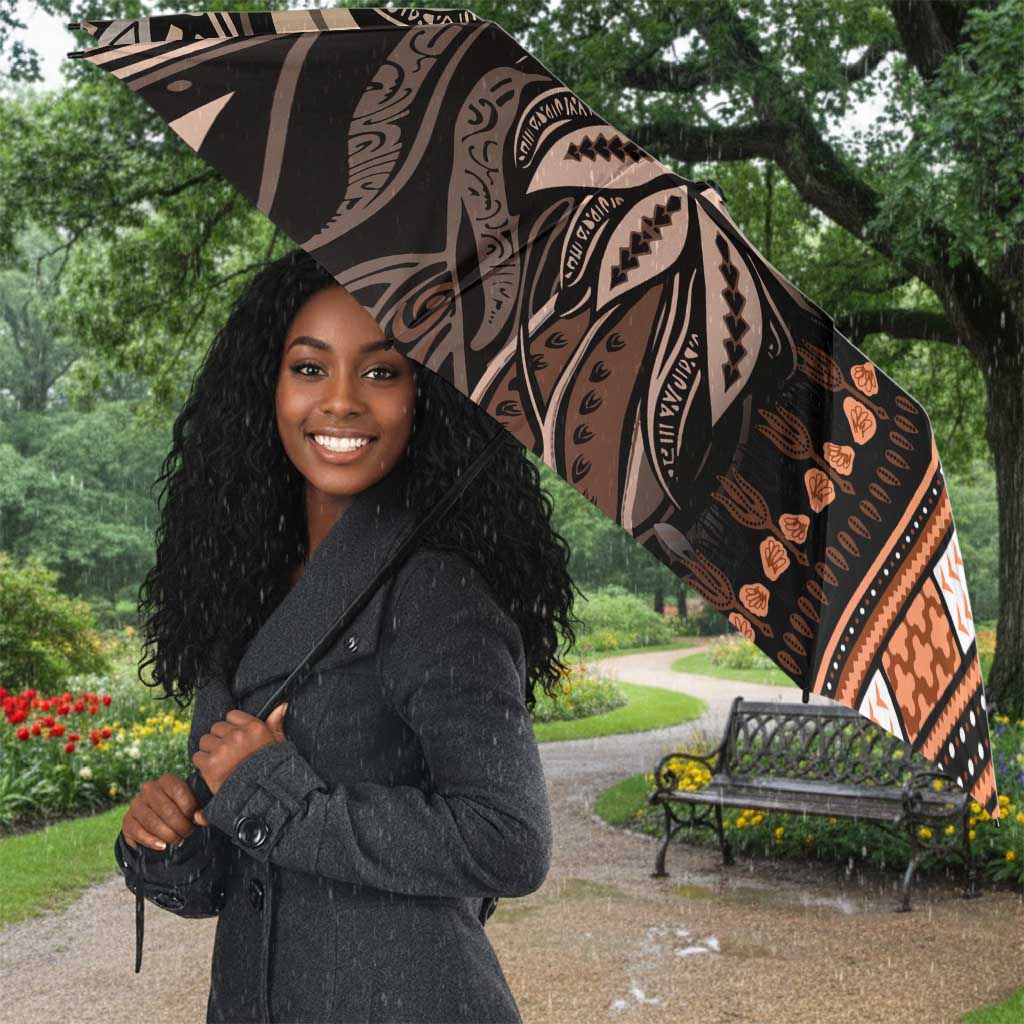 Polynesia Mixed African Dashiki Umbrella Afro-pacific Culture - Gold