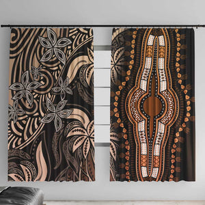 Polynesia Mixed African Dashiki Window Curtain Afro-pacific Culture - Gold