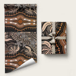 Polynesia Mixed African Dashiki Wrapping Paper Afro-pacific Culture - Gold - African Pride