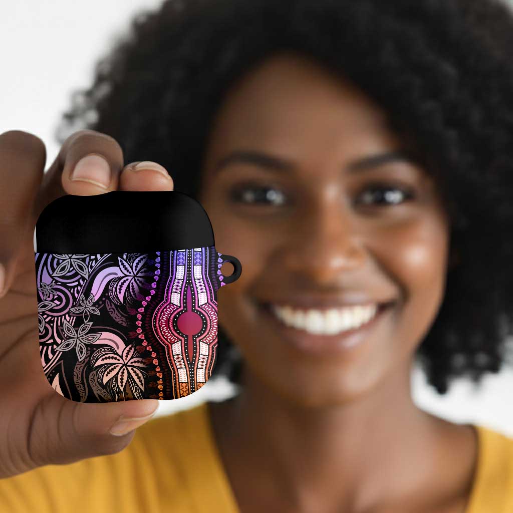 Polynesia Mixed African Dashiki AirPods Case Afro-pacific Culture - Pastel