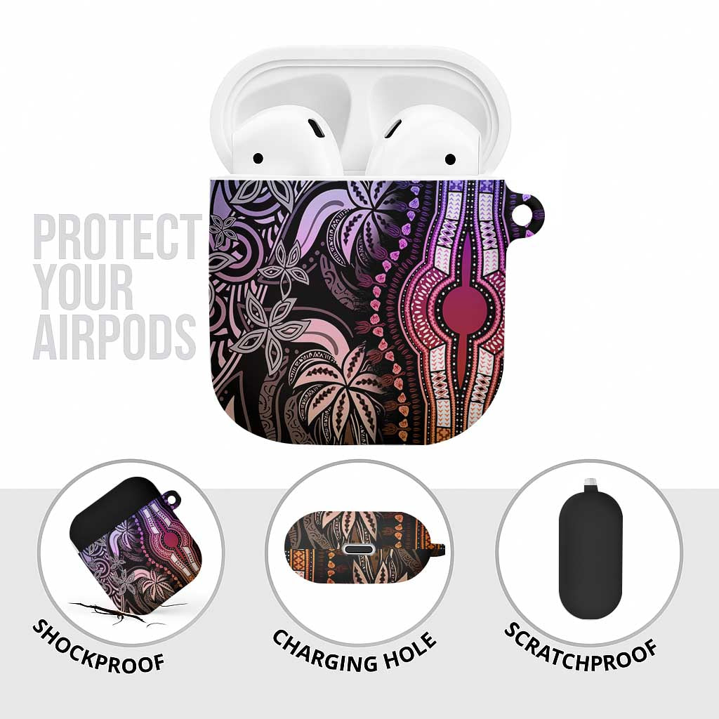 Polynesia Mixed African Dashiki AirPods Case Afro-pacific Culture - Pastel