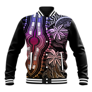 Polynesia Mixed African Dashiki Baseball Jacket Afro-pacific Culture - Pastel