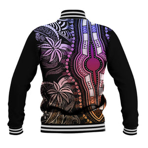 Polynesia Mixed African Dashiki Baseball Jacket Afro-pacific Culture - Pastel